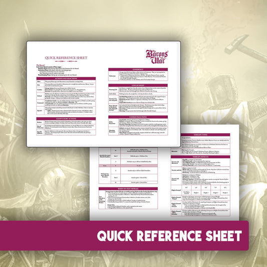 The Barons' War Quick Reference Sheet