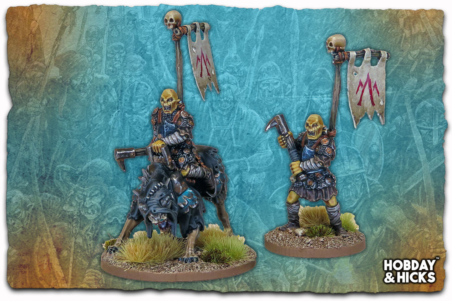 Gromgarr the Marauder, Chief of the Orcs of the Three Peaks, depicted with a battle-ready pose.