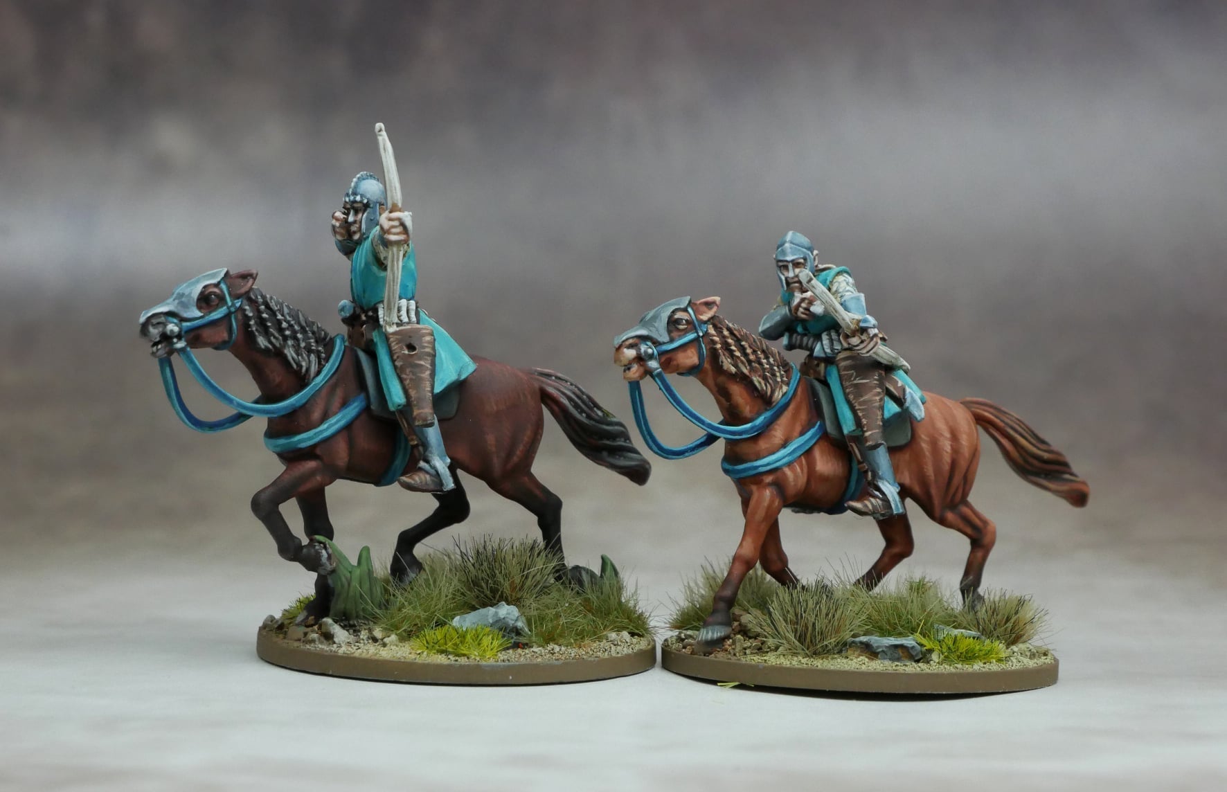 Elven Light Cavalry showcasing skilled riders on agile warhorses with intricate details and vibrant colors.