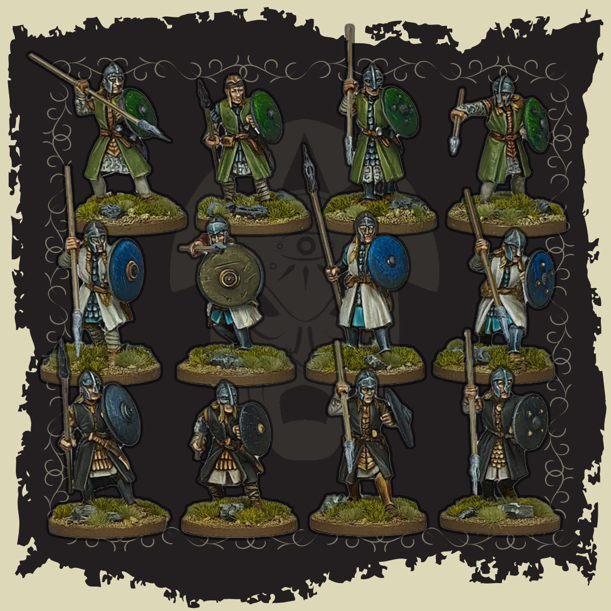 Elven Warriors with Spears & Shields