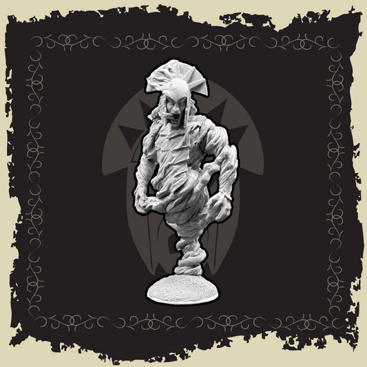 Air Elemental miniature in 28mm scale, swirling vortex of energy on a 50mm round base.