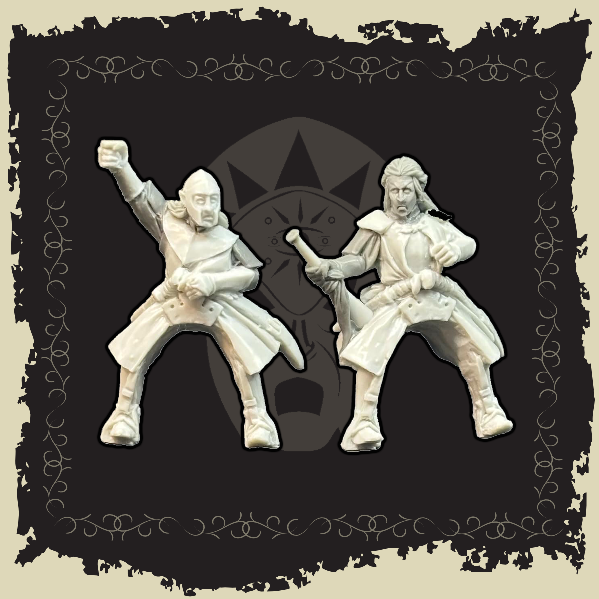 Elven Heavy Cavalry Banner & Musician figurines depicting noble elf warriors in intricate detail