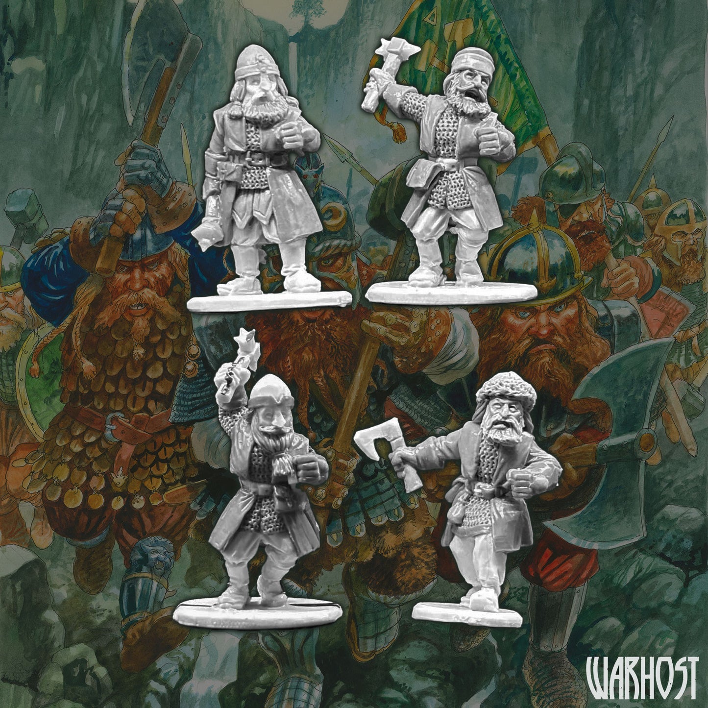 Dwarven Warriors wth hand weapons A