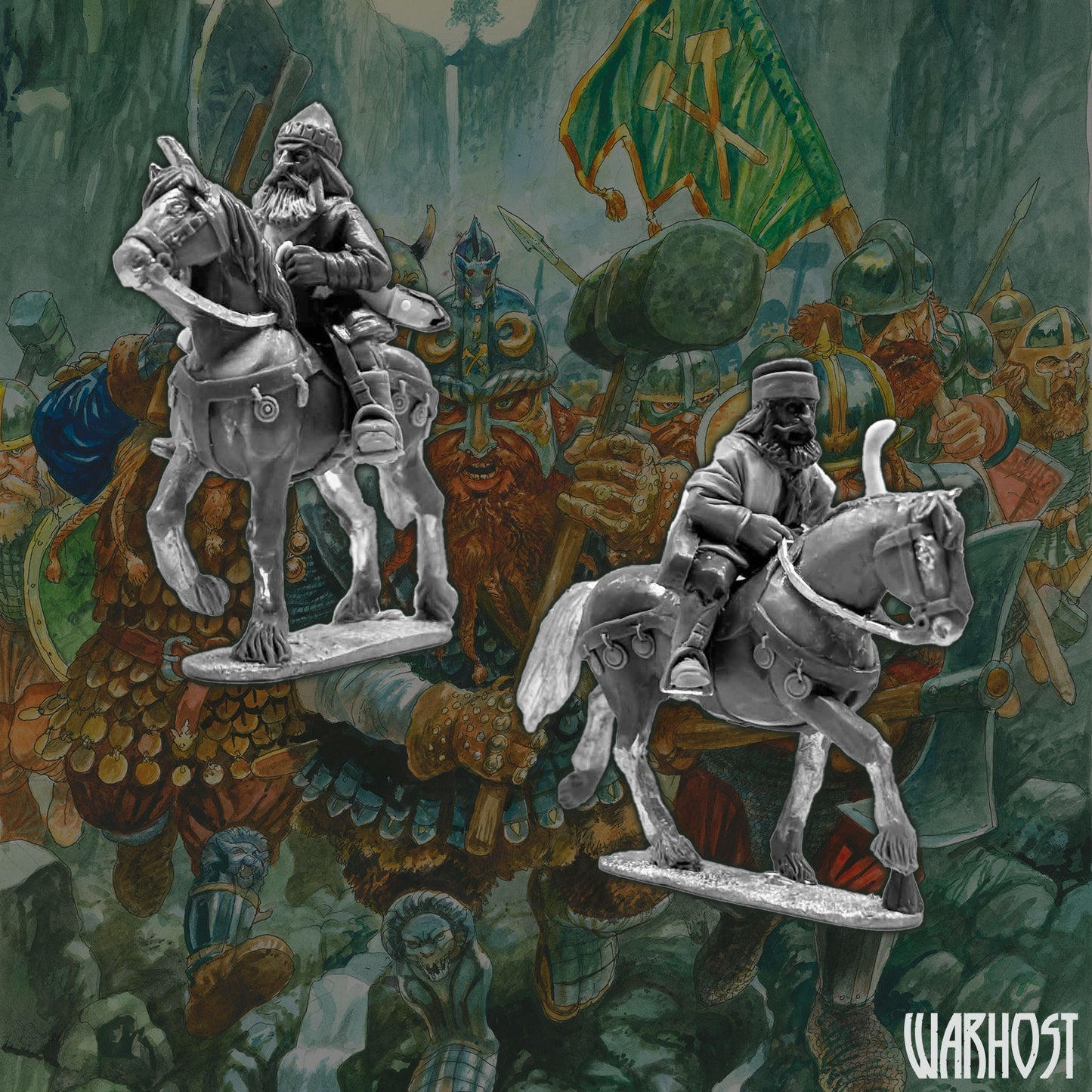 Mounted Dwarven Hunters Archers A