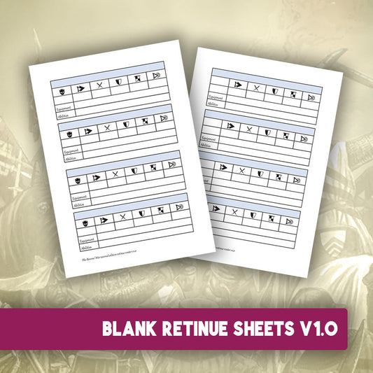 The Barons' War Blank Retinue Sheets